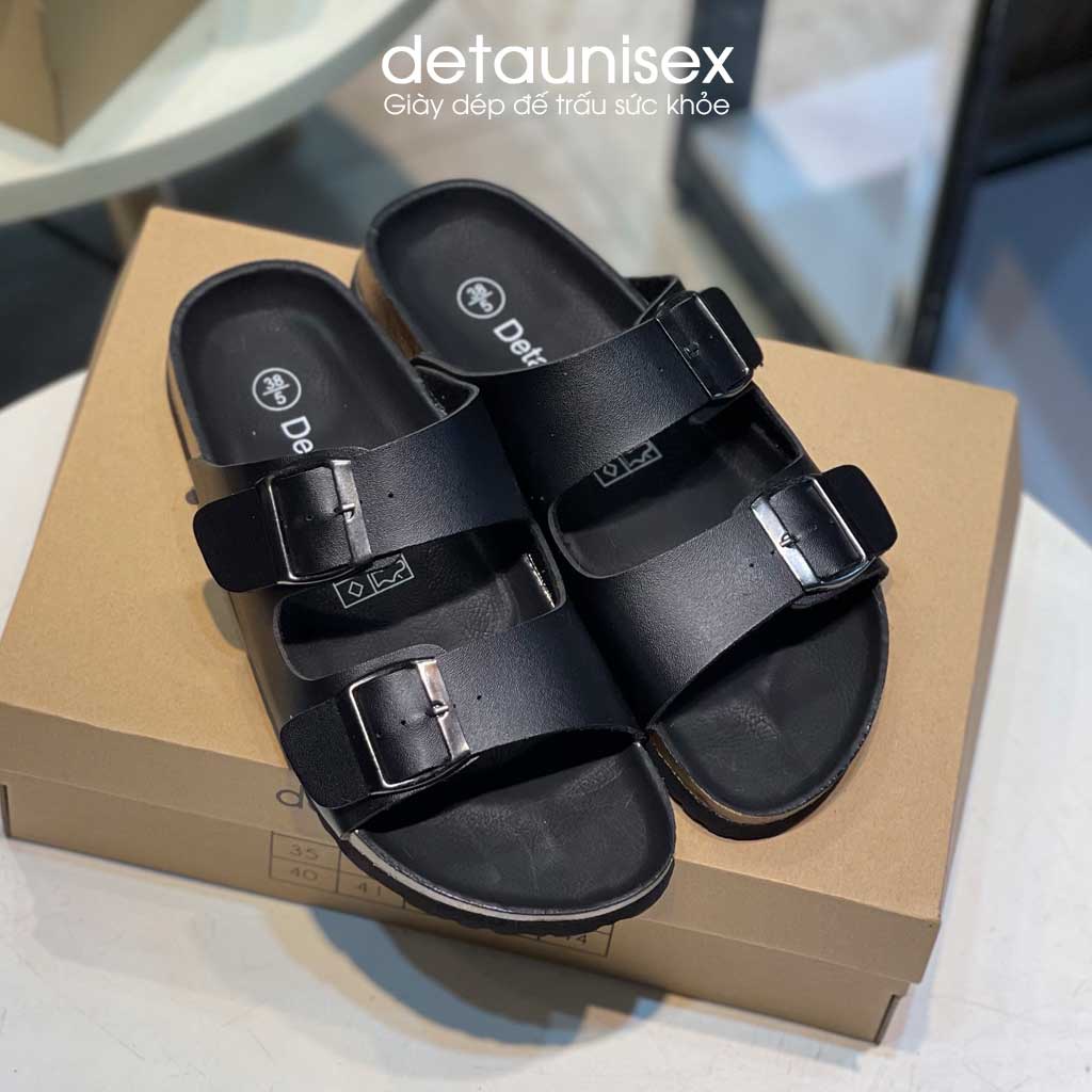 Giày dép đế trấu nam nữ quai ngang Detaunisex phong cách thời trang Birken cực xinh - DETA21F
