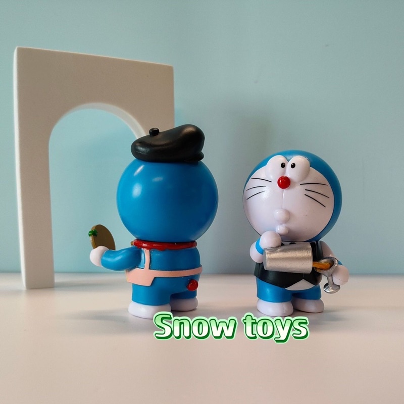 Mô hình Doraemon - đồ chơi bé Mon Mèo Ú doremon dễ thương hướng nghiệp đầu bếp bartender phù thủy cử tạ họa sĩ cứu hộ