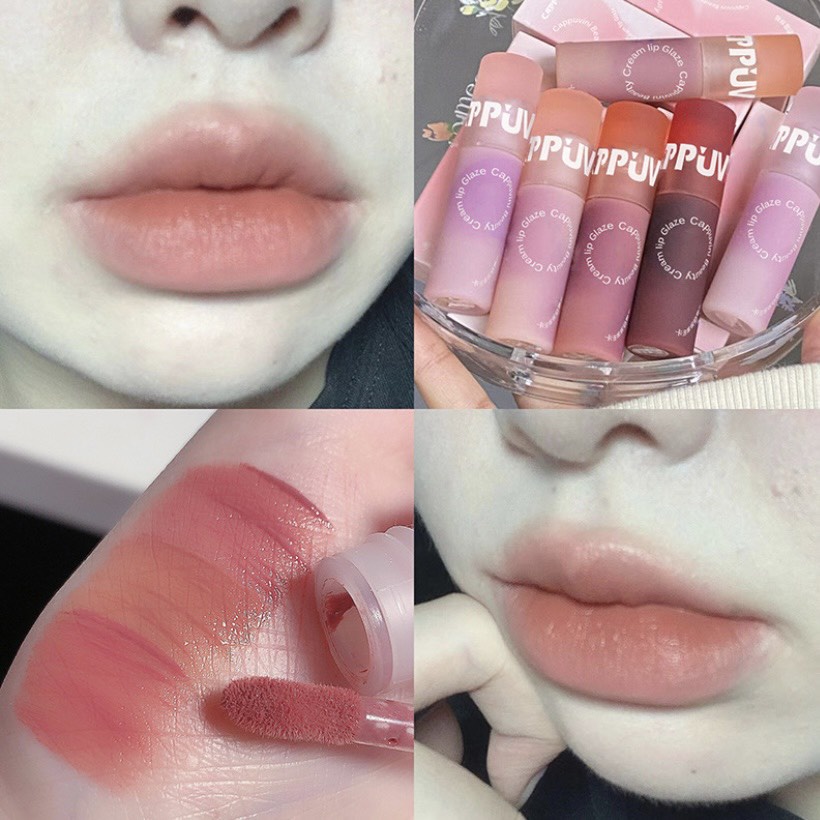 Son kem CAPPUVINI căng mọng bền màu Beauty Cream Lip Glaze CAPU70