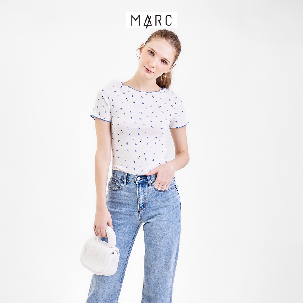 Áo thun nữ MARC FASHION hoa cuốn biên FATN049322