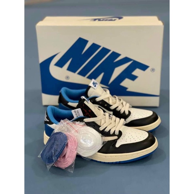 giày thể thao sneaker jd travis xanh, jd travis scott xanh kèm dây thay thế cao cấp ảnh thật tự chụp