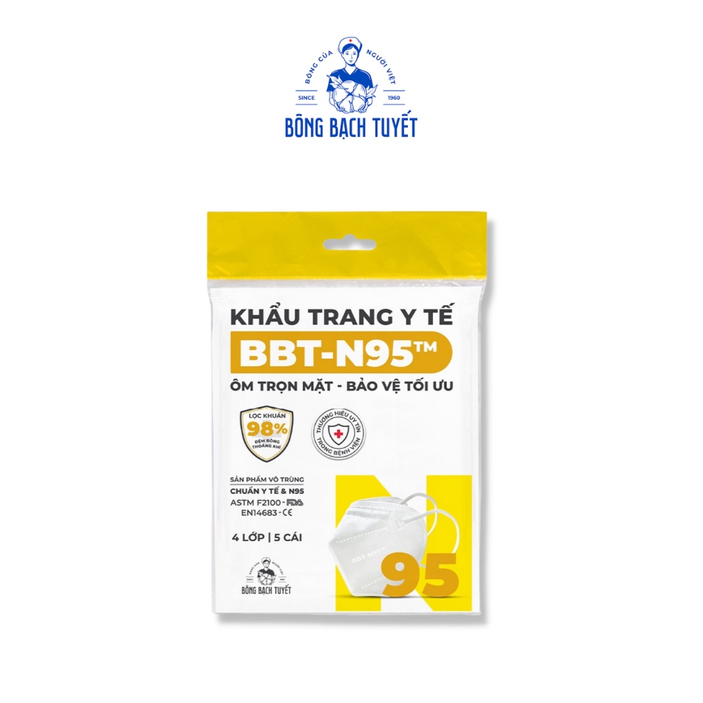 Combo 9 món: Gói N95 + KF94 đen + Khẩu trang 3 lớp trắng + Tăm bông NL + tăm Bông Em bé + calla sạch sâu 30 miếng + bông