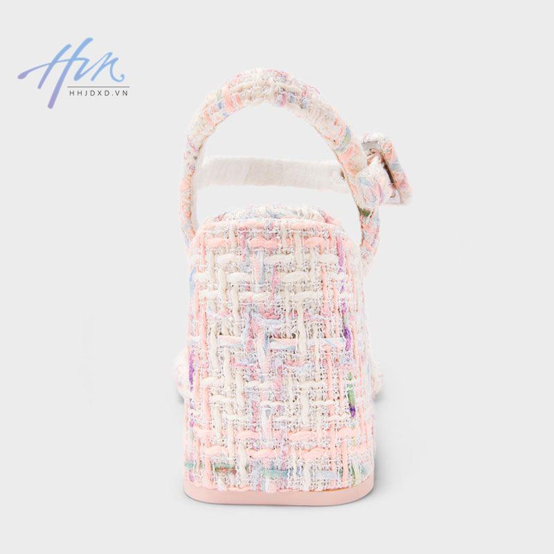 Giày Sandal Cao Gót Hở Ngón Phối Khóa Cài Đơn Giản Thời Trang Dành Cho Nữ