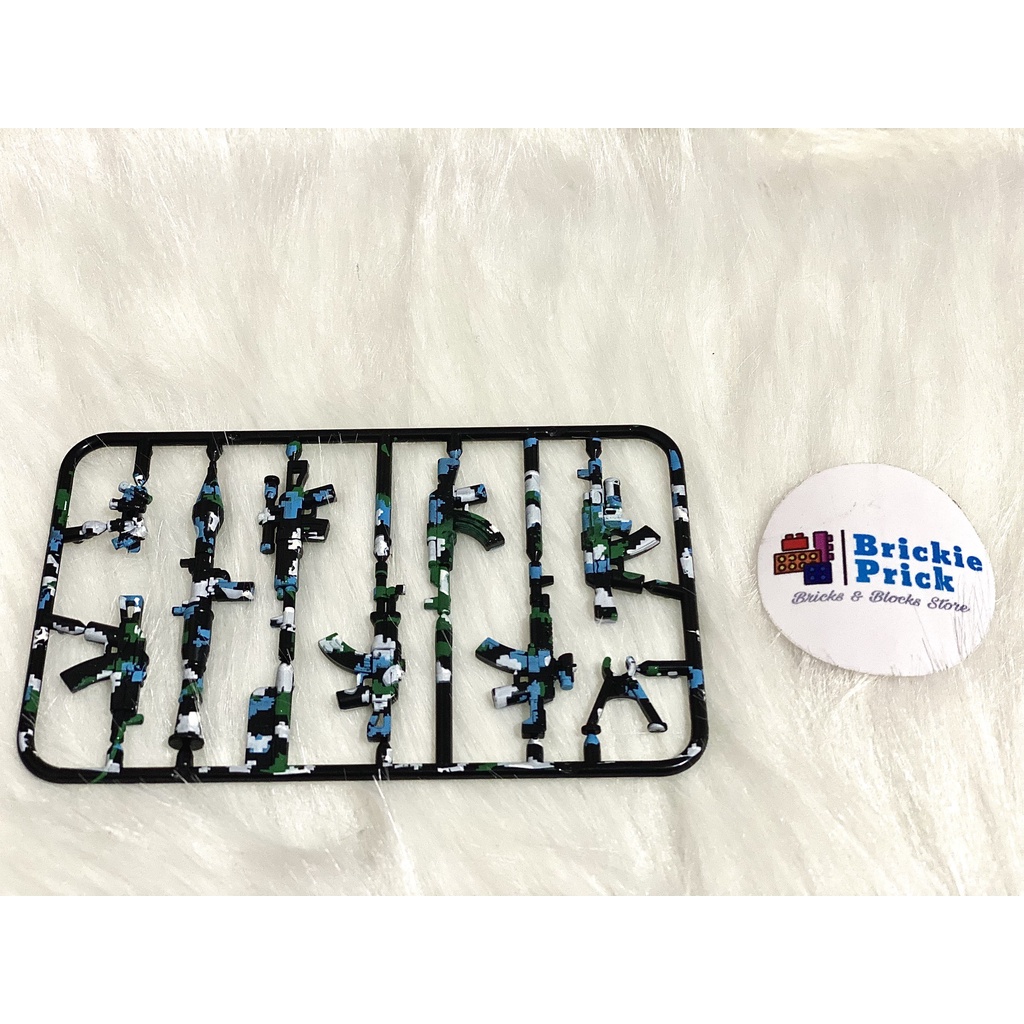 Non - Lego Army - Phụ Kiện Súng Camo Xanh - Đồ chơi lắp ráp - Brickie Prick