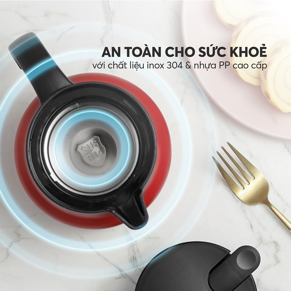 Bình Giữ Nhiệt Gia Đình INOX 304 Elmich EL-8298  - Hàng Chính Hãng