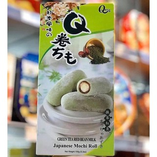 Bánh Mochi Đài Loan - vị sữa Trà xanh đậu đỏ 150g - Japanese Mochi Qidea Green tea Red Beans milk