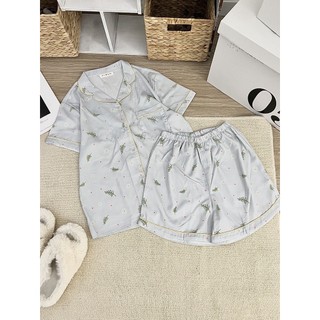 Đồ ngủ pyjama lụa hình mango cao cấp