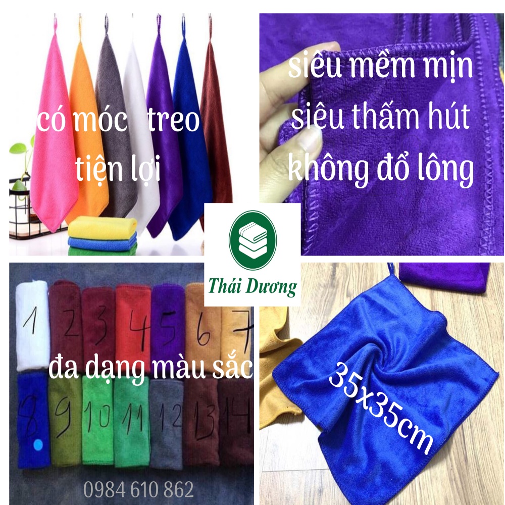 (FREE SHIP TOAN QUOC) KHĂN NAIL TO KT 35x35cm SIÊU MỀM SIÊU THẤM KHÔNG RA LÔNG