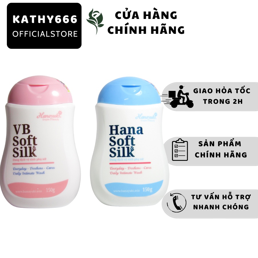 Dung dịch vệ sinh phụ nữ hana soft silk Hanayuki 150ml