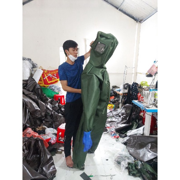 Quần Áo Bắt Ong Vải Kaki Cao Cấp Ủng Cao Su dùng bắt ong rừng, ong đò vẽ, ong đất...