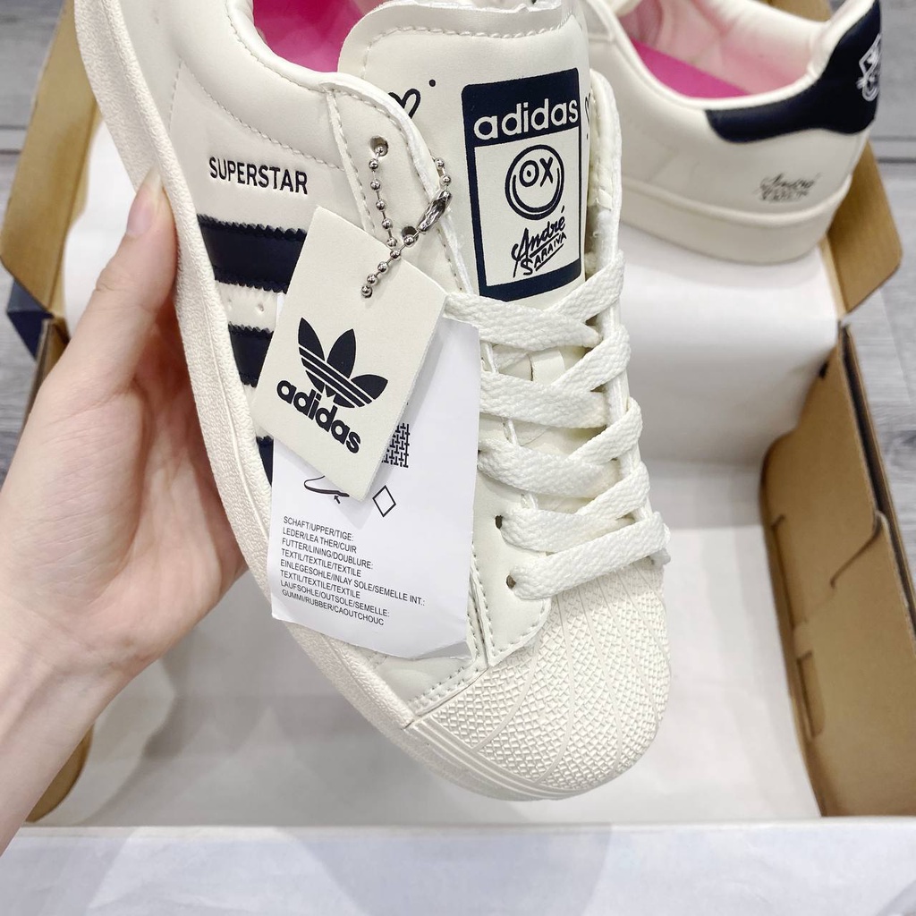 Giày thể thao Adidas Superstar X André Saraiva 'Cream' hot trend 2022