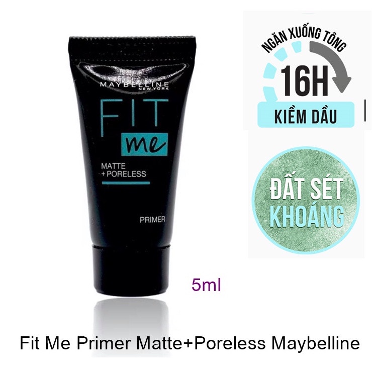 [MAYBELLINE NEW YORK] Kem Lót Kiềm Dầu, Ngăn Xuống Tông Và Chống Nắng SPF 20 Fit Me Primer Matte+Poreless 30/5ml