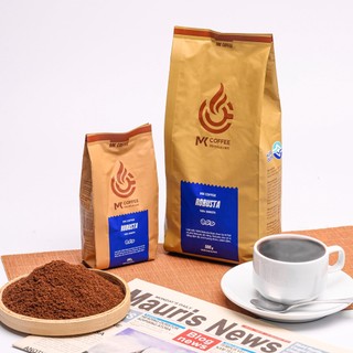  Cà phê BỘT nguyên chất pha phin, 100% hạt Robusta truyền thống, bịch 500g MK Coffee