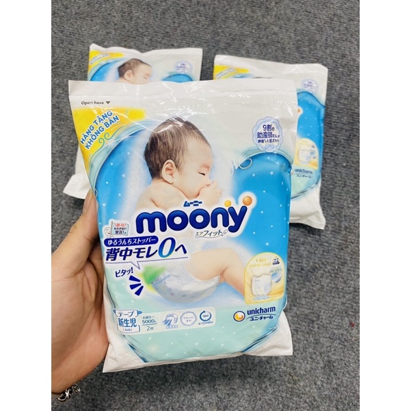 50 miếng Tã Dán Moony newbon đến 5kg tã dán hàng khuyến mại (dạng gói dùng thử)