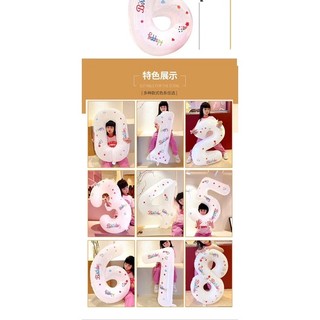 Bóng số sinh nhật màu trắng- đen chuẩn 70cm