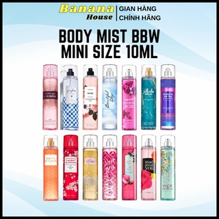 Xịt thơm body mist BBW mini size 10ml nhiều mùi để test