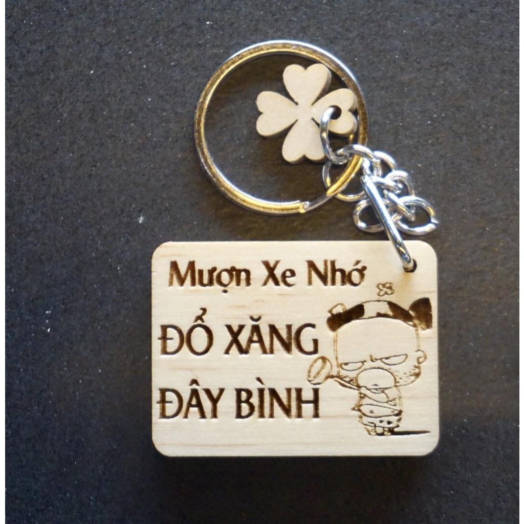 Móc Khóa Gỗ in Tên - in hình ảnh    của chính bạn và người thân