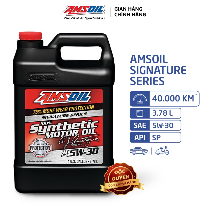 Nhớt Xe Ô Tô Tổng Hợp Amsoil Signature Series 5w30 946ml/3.78L