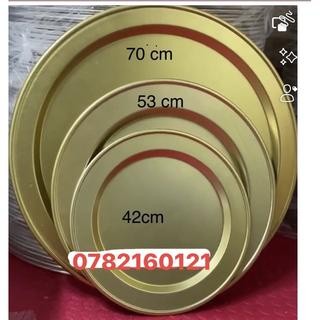 Combo 3 mâm mạ vàng đkinh 70cm, 42cm, 52cm, mâm, mâm tròn, mâm bầy lễ, mâm ăn lâu, mâm ăn cơm, đồ dùng trong nhà bếp,