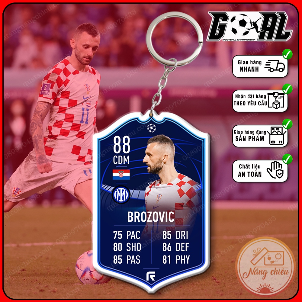 Thẻ icon bóng đá gaming - Móc khóa in hình Marcelo Brozović -CLB Inter Milan[10013-10024]