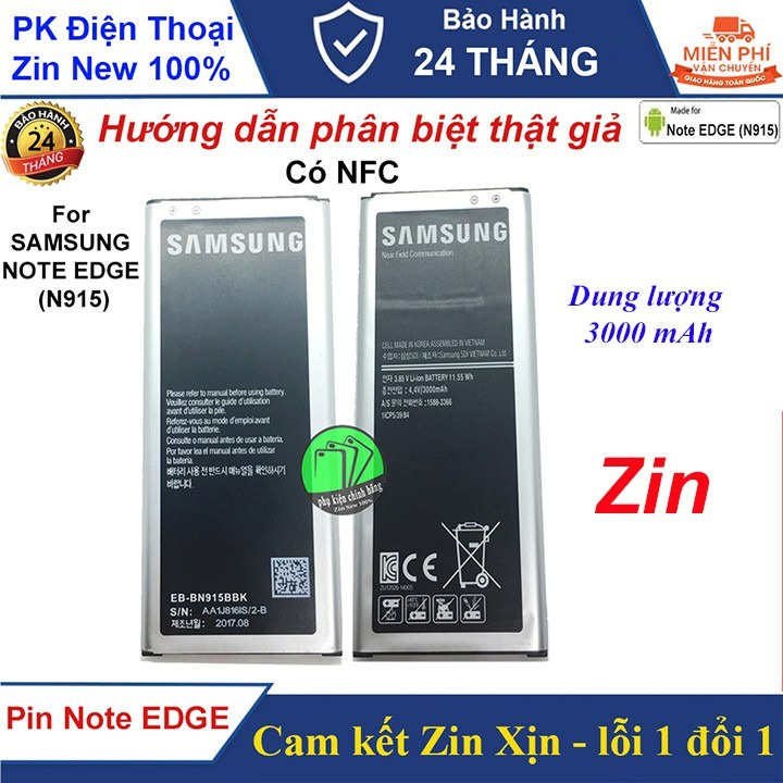 Pin SamSung Galaxy Note Edge  Dung lượng 3000Ah_Chính hãng