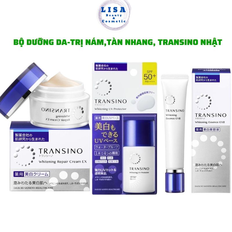 Bộ Dưỡng Da Transino Của Nhật Bản - Giảm Thâm Nám, Dưỡng Da Trắng Sáng Căng Bóng.
