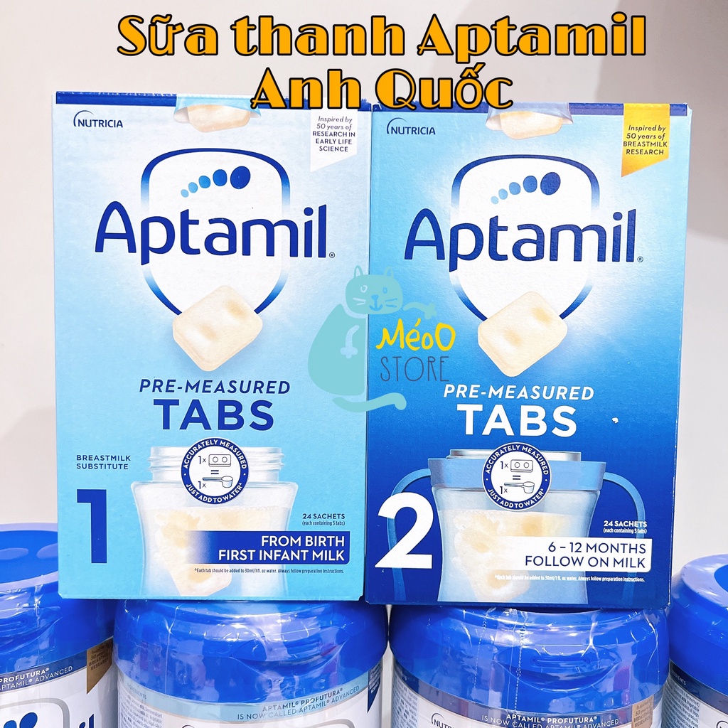 Sữa Aptamil Anh UK dạng thanh số 1 và 2