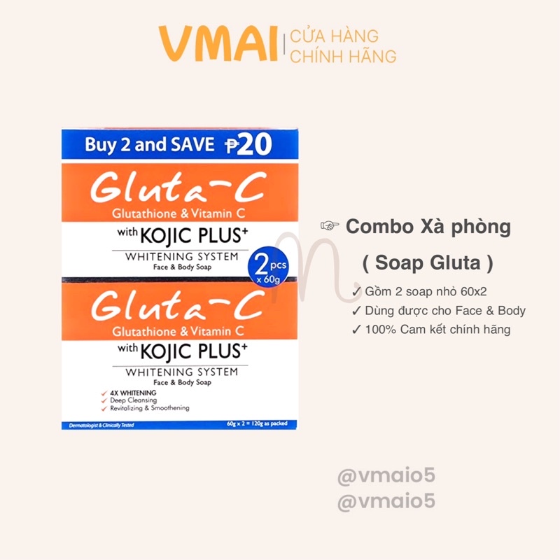 Soap Gluta-C đẩy lùi thâm mụn