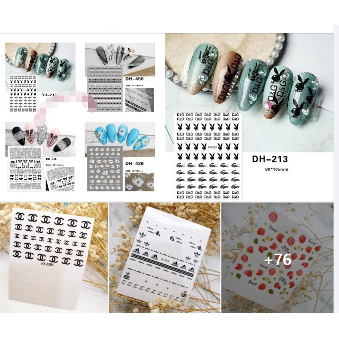 STICKER TRANG TRÍ NAIL MÃ THuong hiệu