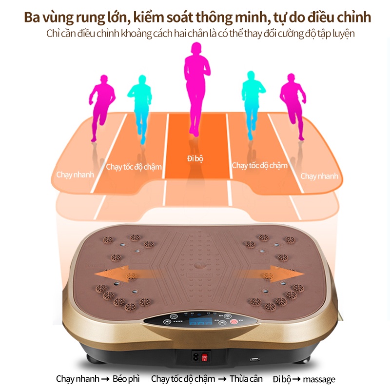 SP1000B Máy tập thể thao rung thương hiệu SKM 99 cấp độ rung thông minh-Giao hàng nhanh