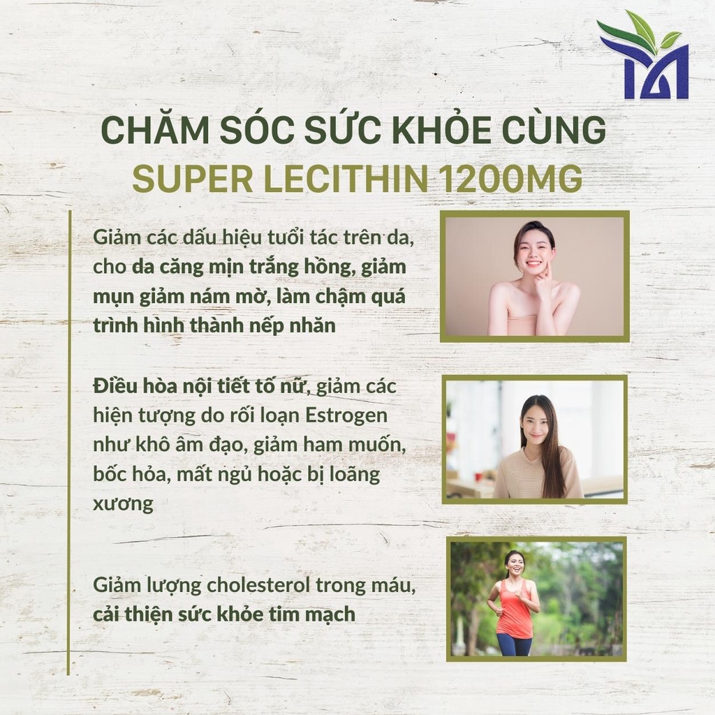 Viên Uống Mầm Đậu Nành Healthy Care Super Lecithin 100 viên Cân Bằng Nội Tiết Tố Nữ, Đẹp Da, Giảm Lão Hóa