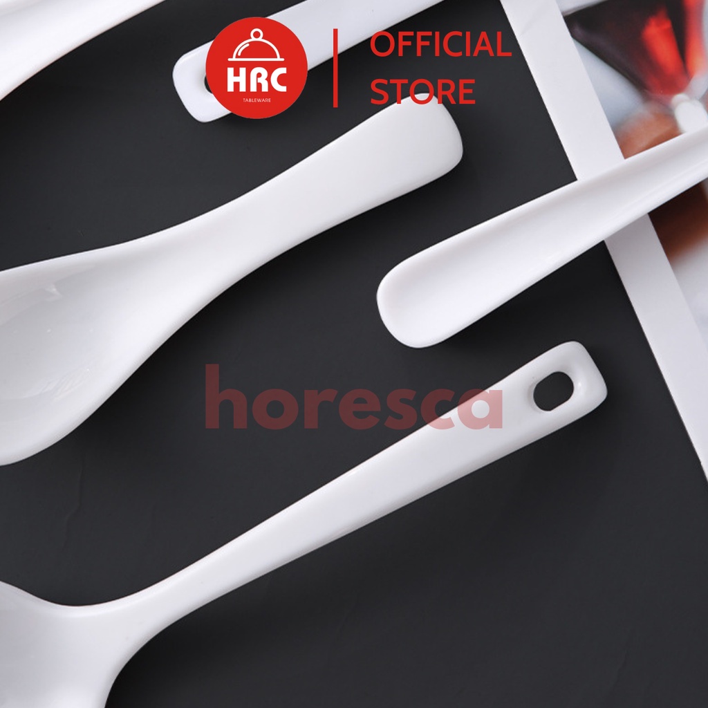 Muỗng cơm, thìa cơm, vá súp nhựa phíp melamine Superware màu trắng đủ size