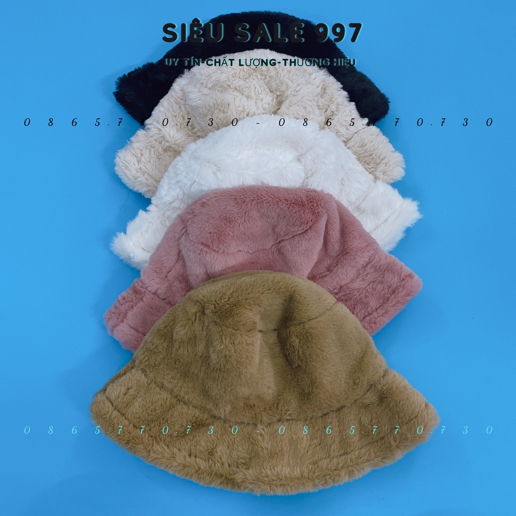 MŨ TAI BÈO QUẢNG CHÂU TRƠN CHẤT LÔNG THỎ MỊN MỀM MẠI THỜI TRANG NỮ CÓ DÂY ĐIỀU CHỈNH