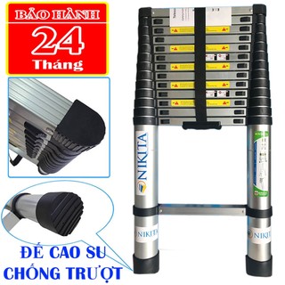 Thang nhôm rút xếp đơn 5m - 5.4m - 5.8m - 6.2m cao cấp nikita r50, r54, r58, r62