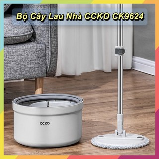 Bộ cây lau nhà ccko ck9624 cao cấp tách nước bẩn - euro outlet