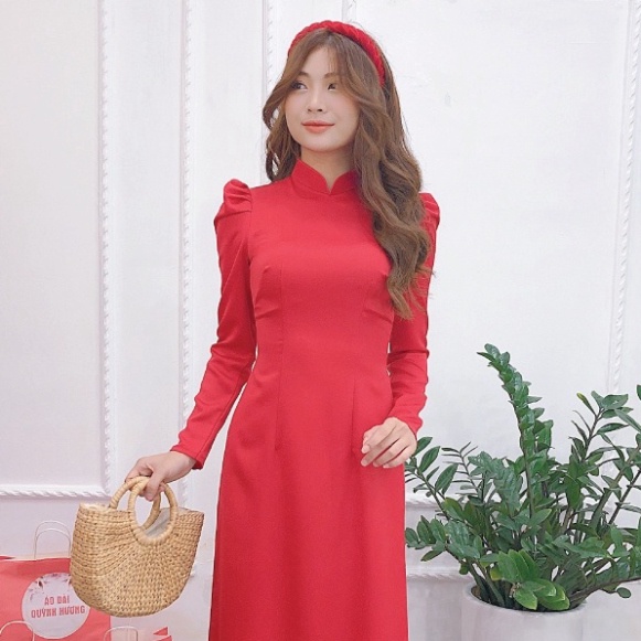 (MUANGAY) Áo dài cổ thuyền lụa tây thi siêu xinh LT04