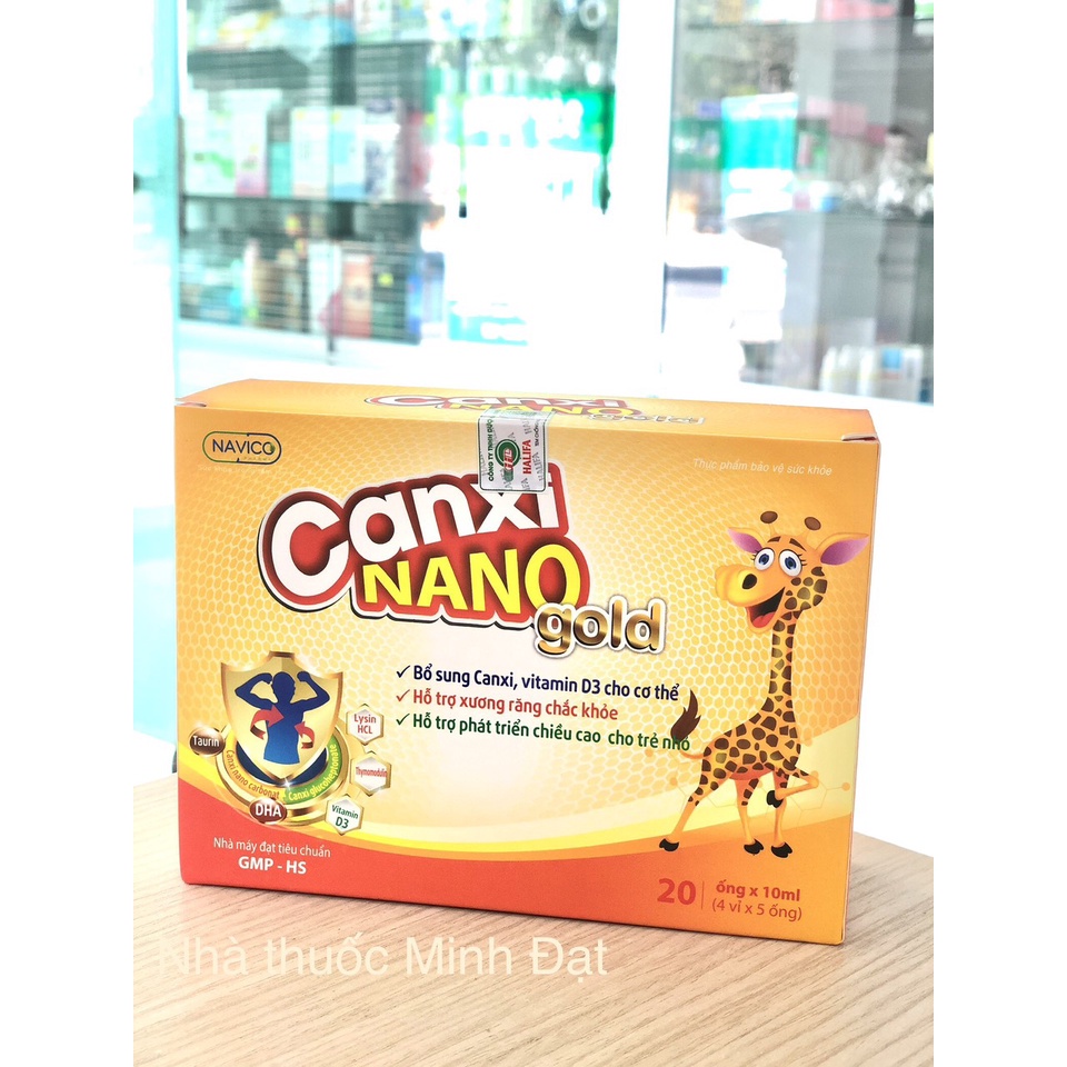 Canxi Nano Gold - Bổ sung Canxi, vitamin D3 , hỗ trợ xương chắc khỏe