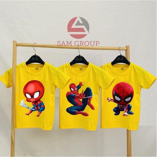 Áo thun cho bé in hình người nhện spider man đủ size