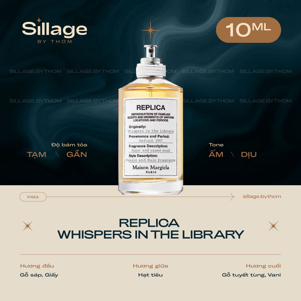 REPLICA WHISPERS IN THE LIBRARY EDT | Mẫu thử nước hoa unisex