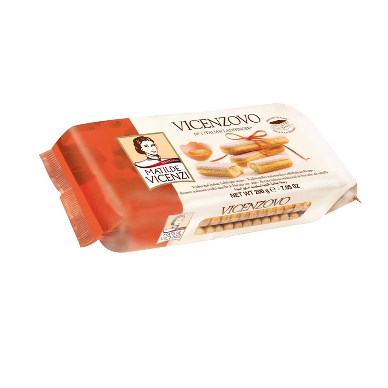 Bánh Ladyfingers nguyên gốc Ý Matilde Vicenzi Vicenzovo gói 200g HSD 30/9/2026