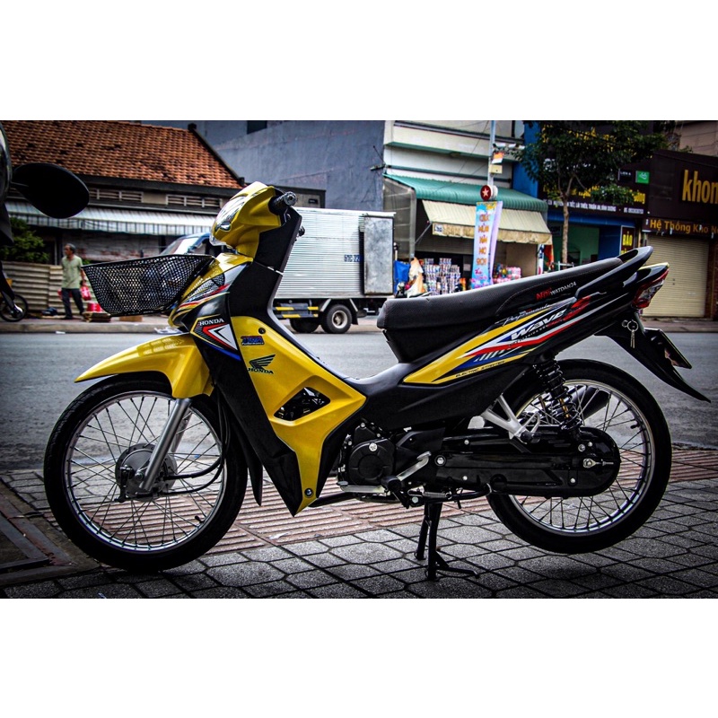 tem xe wave vàng đen tem chế