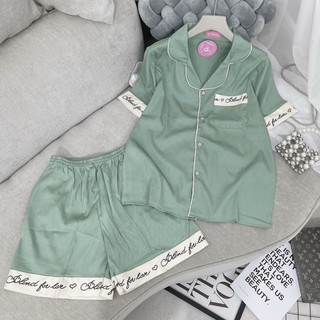 Bộ Pijama Lụa Cộc Tay [Hàng Loại 1]