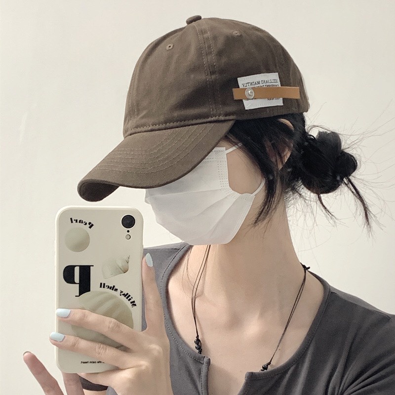 Mũ lưỡi trai trơn thể thao TUMIE nót kết vải cotton trơn form mềm unisex phong cách ullzang
