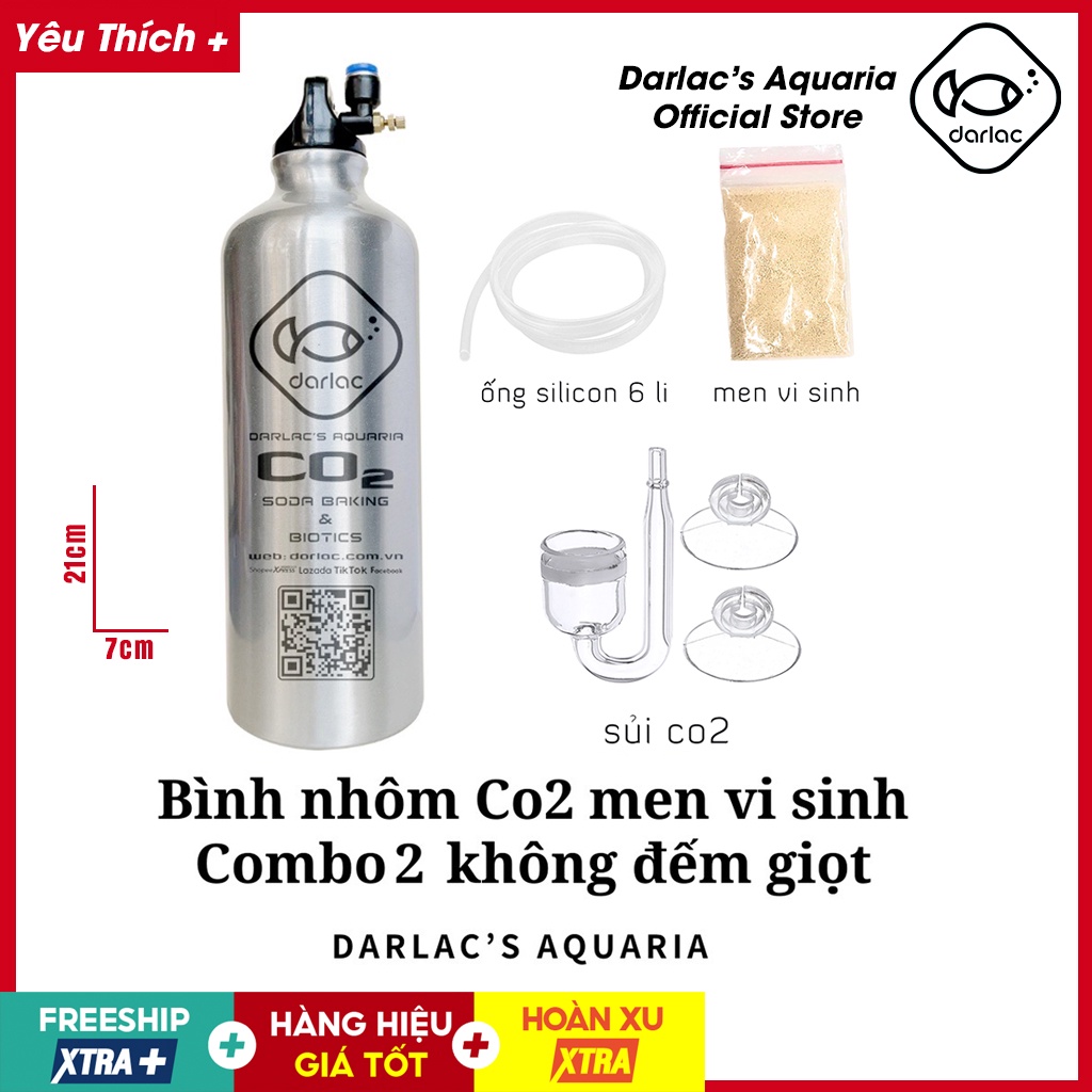 Men vi sinh Co2 túi 25gr - Darlac’s Aquaria