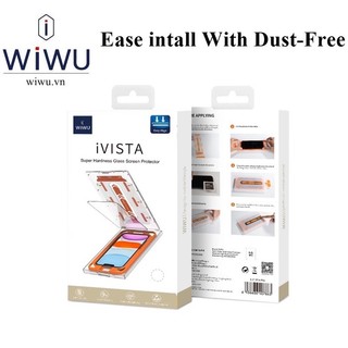Kính cường lực Wiwu có khung tự dán cho iPhone 14 Pro max, Plus, 13 Pro max, 12 Pro max Full màn hình cao cấp