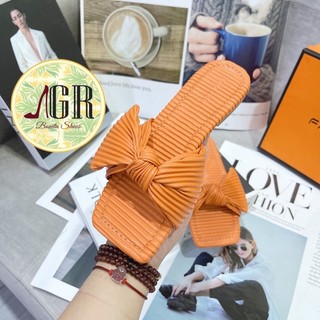Dép bản nơ gân da mềm siêu êm đế chắc