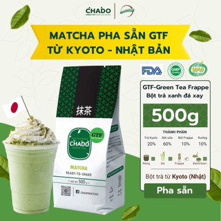 [CHÍNH HÃNG] GTF-Green Tea Frappe - 500g - Matcha Kyoto Nhật Bản - Frappe - Nguyên Liệu Pha Chế - Thức Uống - Trà Xanh