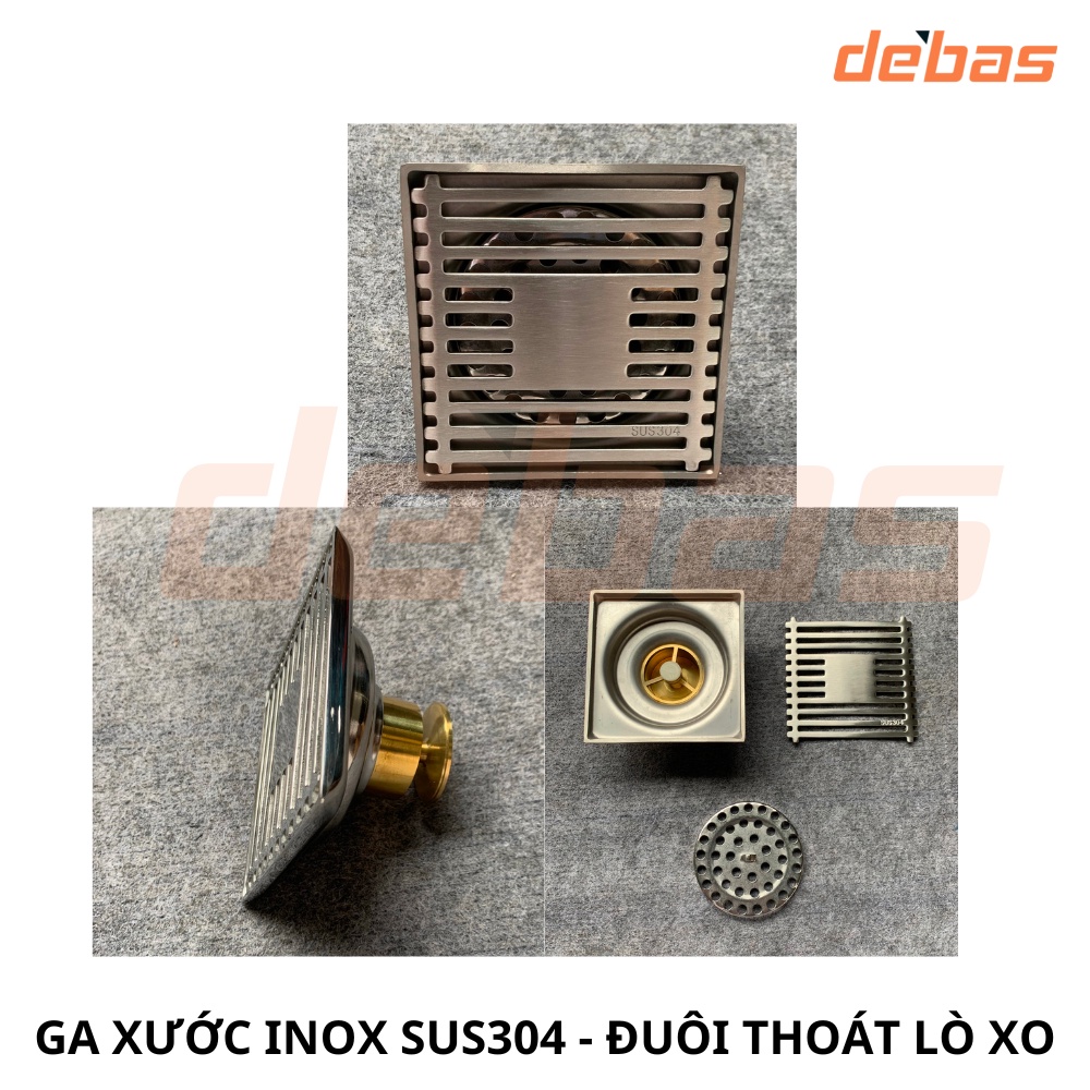Ga thoát sàn ngăn mùi inox 304 cao cấp thông minh phễu thoát sàn Debas GA 05 Phi 76