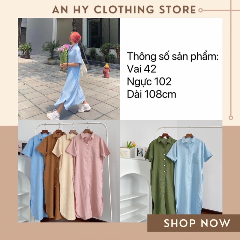 (có bán sỉ,ảnh thật,hoả tốc) 🌻 FABRI DRESS 🌼 ĐẦM SƠ MI BASIC