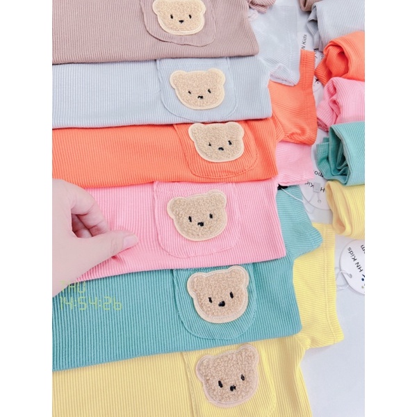 Bộ tăm lạnh thêu gấu cho bé 8-20kg